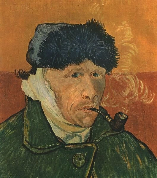 Self-Portrait with Bandaged Ear and Pipe, February 1889, (1947). Creator: Vincent van Gogh