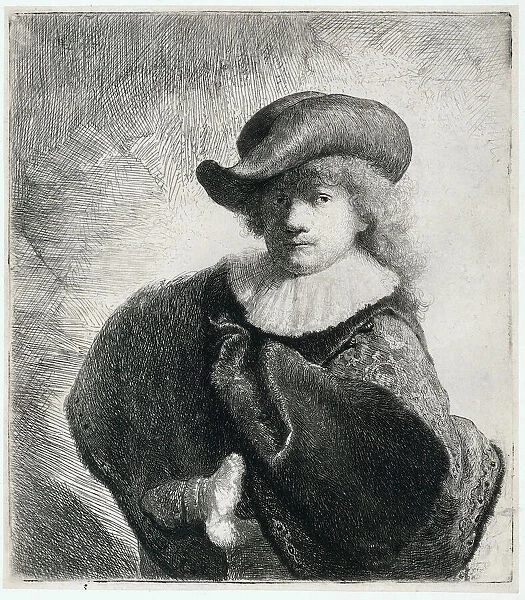 Self-portrait in a soft hat and embroidered cloak, 1631