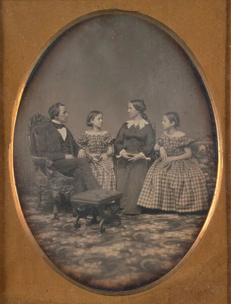 Self-Portrait with Wife and Two Daughters, 1854. Creator: John Adams Whipple