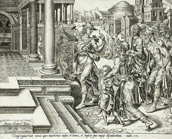 The Servant Inviting the Sick and the Poor to the Banquet, 1559. Creator: Dirck Volkertsen Coornhert