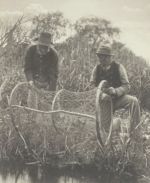 Setting Up the Bow-Net, 1886. Creator: Peter Henry Emerson