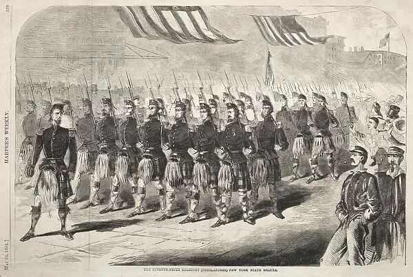 The Seventy-Ninth Regiment (Highlanders) New York State Militia, 1861. Creator: Winslow Homer