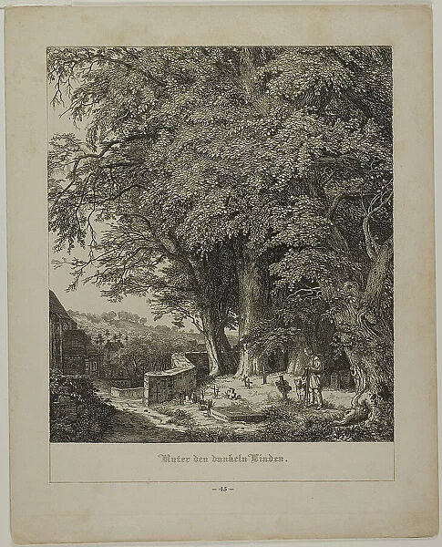 Under the Shady Linden Tree, 1838. Creator: Johann Wilhelm Schirmer