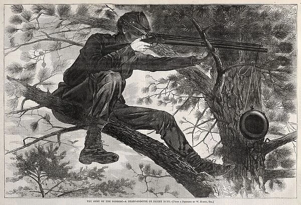 A Sharpshooter on Picket Duty. Creator: Winslow Homer (American, 1836-1910)