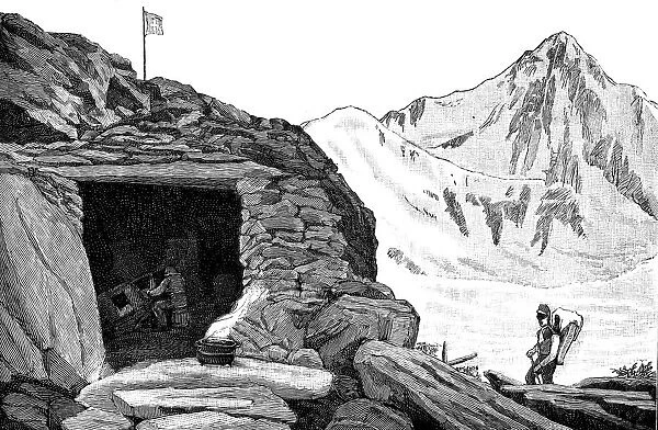 Shelter built by the glaciologist Louis Agassiz, Aar glacier, Switzerland, 1840 (1885)