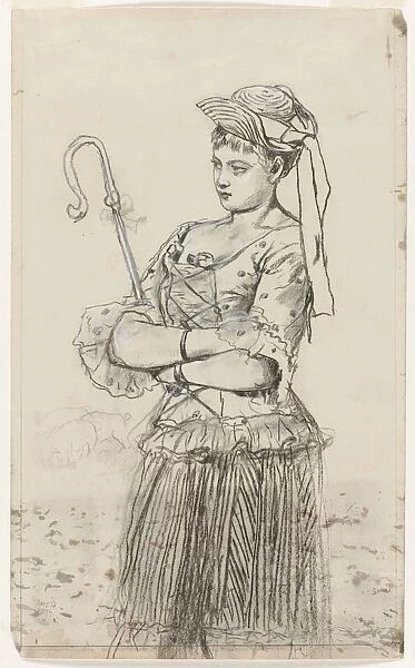 Shepherdess, c. 1878. Creator: Winslow Homer (American, 1836-1910)