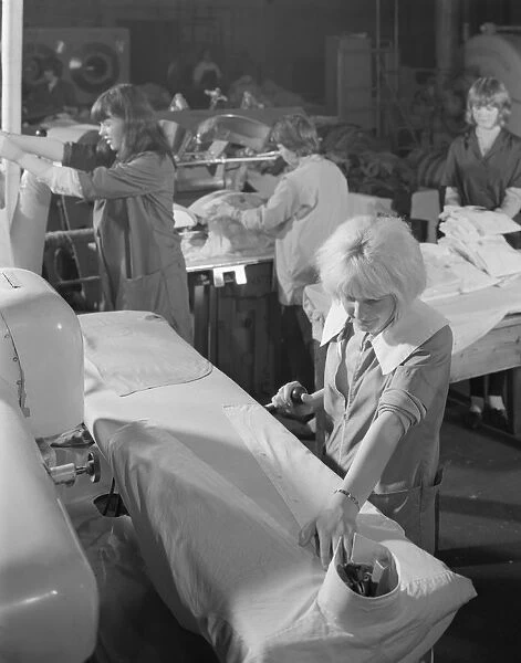 Shirt pressing at a commercial laundry in Scunthorpe, Lincolnshire, 1965. Artist