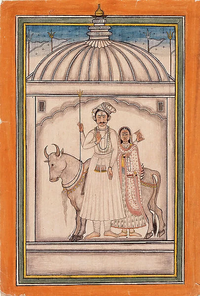 Shiva and Parvati, 18th century. Creator: Unknown