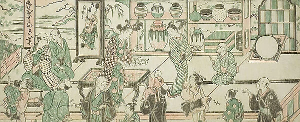 The Shop of Sanogawa Ichimatsu, c. 1743. Creator: Ishikawa Toyonobu