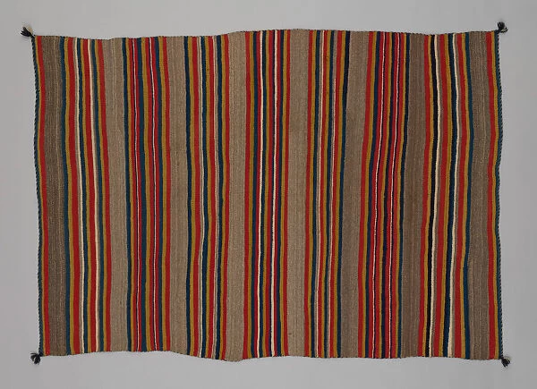 Shoulder Blanket with Plain-Stripe Design, 1860 / 90. Creator: Unknown