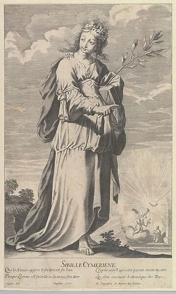 Sibylle Cimmerienne, ca. 1635. Creators: Gilles Rousselet, Abraham Bosse