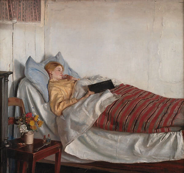 The Sick Girl, 1882. Creator: Michael Peter Ancher