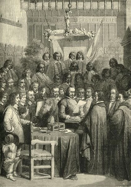 Signing of the Treaty of Westphalia, 24 October 1648, (1890). Creator: Unknown