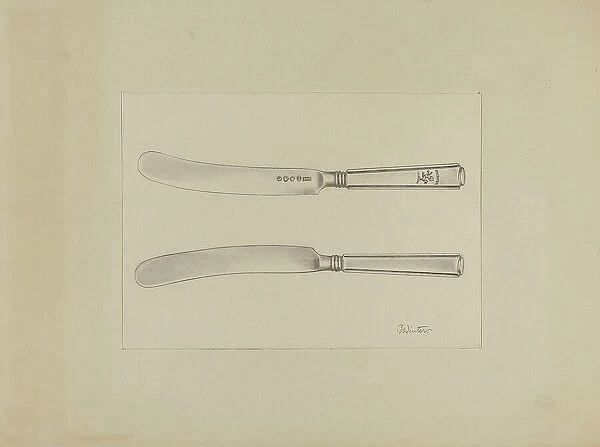 Silver Knife, c. 1936. Creator: Charlotte Winter