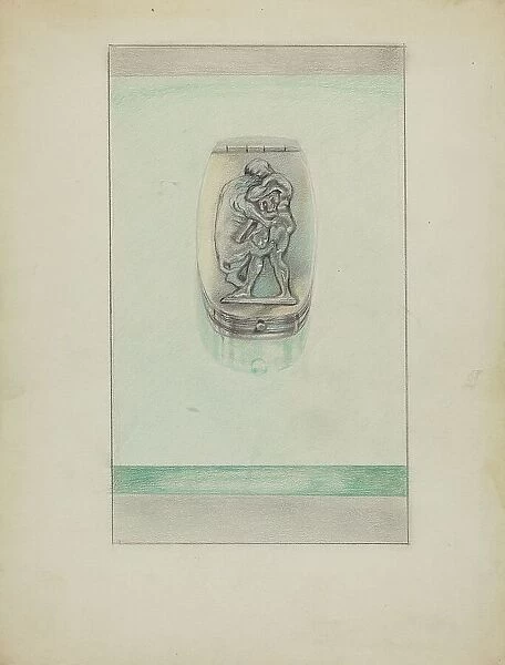 Silver Snuff Box, 1935 / 1942. Creator: Horace Reina
