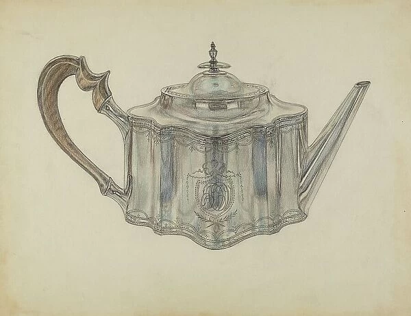 Silver Teapot, 1935 / 1942. Creator: Frank Fumagalli