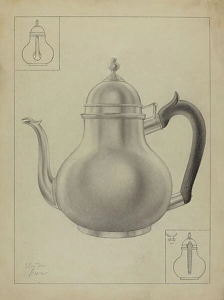 Silver Teapot, 1935 / 1942. Creator: Clayton Braun