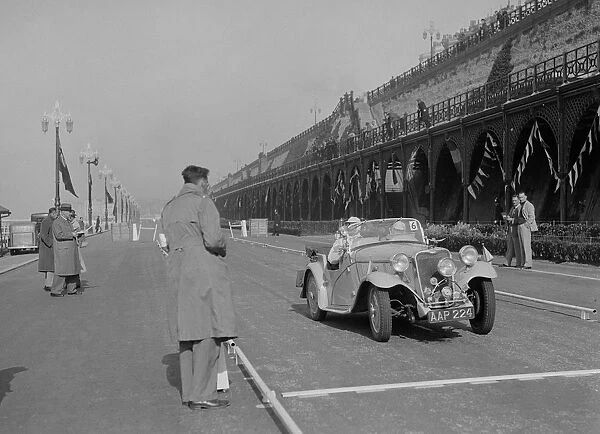 Singer Nine sports of CE Cole at the RAC Rally, Madeira Drive, Brighton, 1939. Artist: Bill Brunell