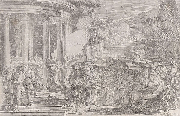 Sinorix carried from the temple of Artemis trying to escape the effects of the poisoni