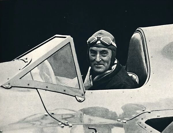 Sir Malcolm Campbell at the wheel of Bluebird, 1937