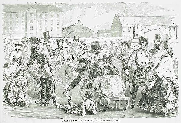 Skating at Boston, 1859. Creator: Unknown