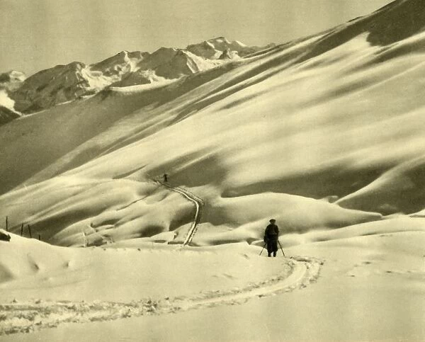 Skiing at Upper Schlossalm, near Bad Hofgastein, Austria, c1935. Creator: Unknown