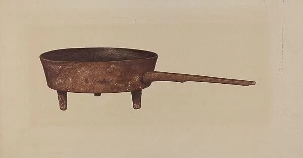 Skillet with Four Legs, 1935  /  1942. Creator: Unknown