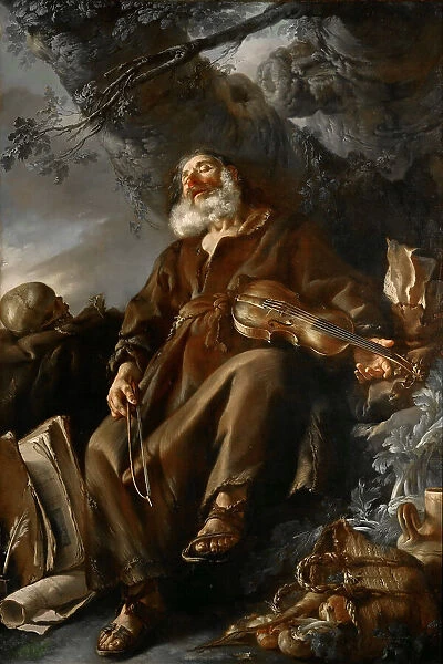 The sleeping hermit, 1750. Creator: Vien, Joseph Marie (1716-1809)