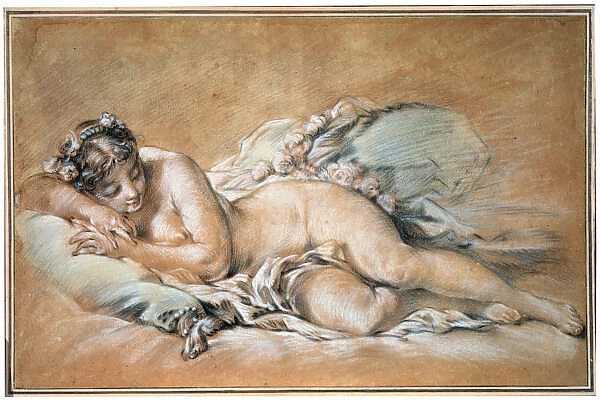 Sleeping Young Woman, 1758. Artist: Francois Boucher