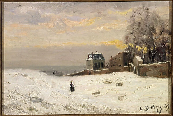 Snow in Montmartre, 1869. Creator: Hippolyte Camille Delpy