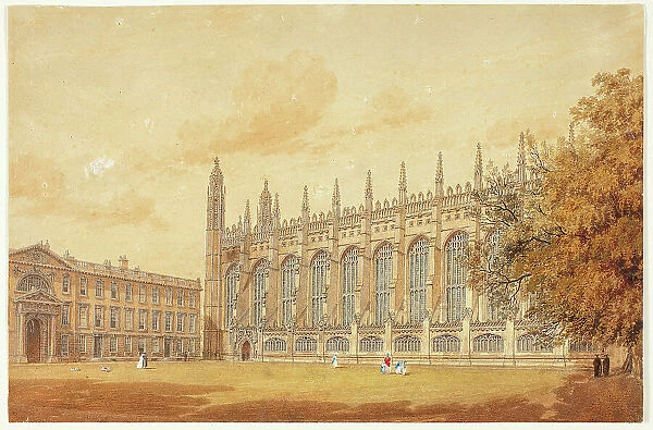South Side of King's College Chapel, Cambridge, 1815 / 20. Creator: Frederick Mackenzie