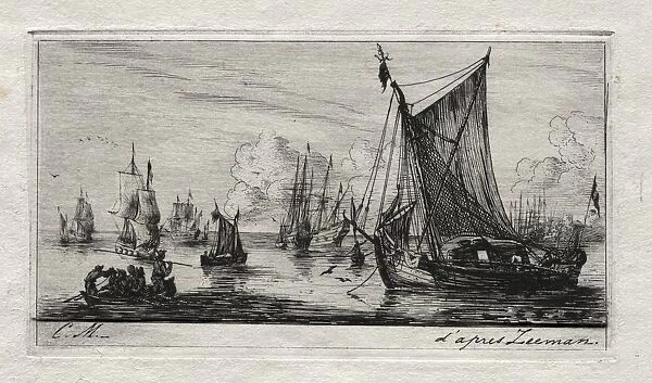 South Sea Fishers, 1850. Creator: Charles Meryon (French, 1821-1868)