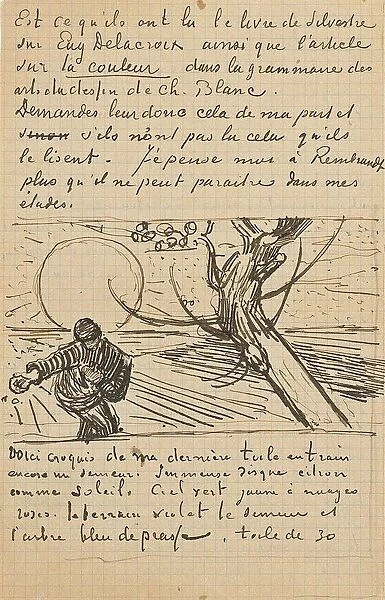 The Sower, Letter to Theo from Arles, c. 25 November 1888. Artist: Gogh, Vincent, van (1853-1890)