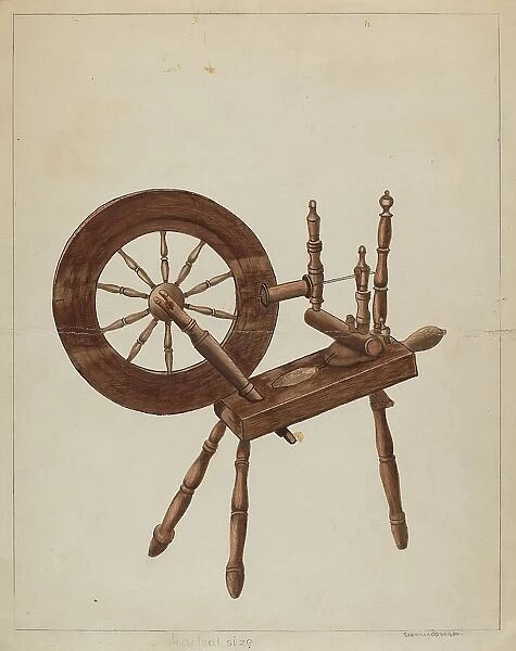 Spinning Wheel, 1935 / 1942. Creator: Ludmilla Calderon