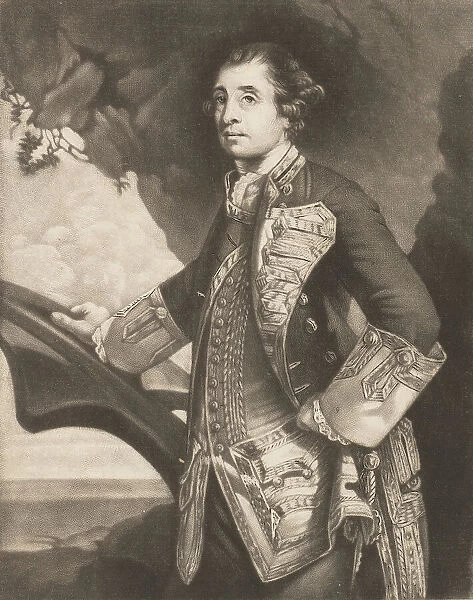 Sr. George Bridges Rodney, Rear Admiral of the Blue. 1780. Creator: James Watson