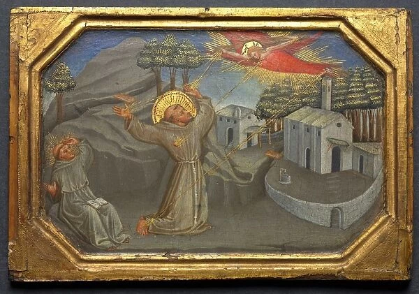 St. Francis of Assisi Receiving the Stigmata, c. 1430. Creator: Bicci di Lorenzo (Italian