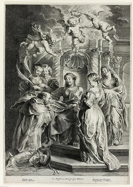 St. Ildefonso before the Virgin, 1638. Creator: Jan Witdoeck