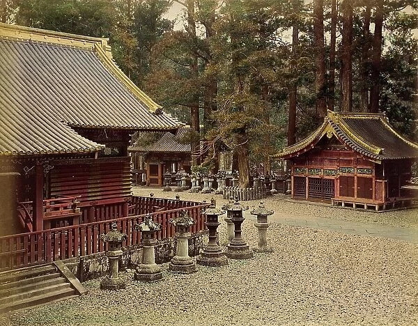 Stable at Nikko, 1865. Creator: Unknown