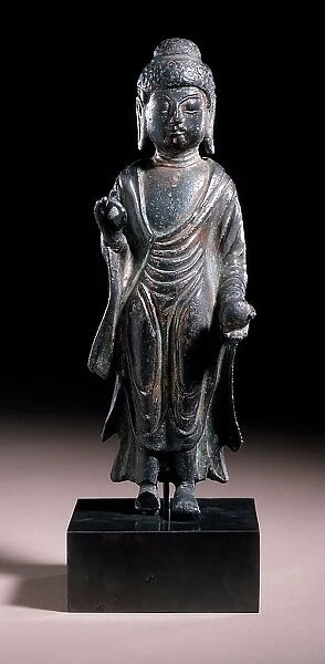 Standing Bhaishajyaguru (Yaksa), the Medicine Buddha, Late 7th-8th century. Creator: Unknown