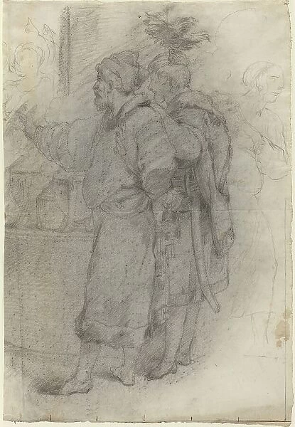 Two Standing Courtiers, c. 1820. Creator: Pietro Fancelli
