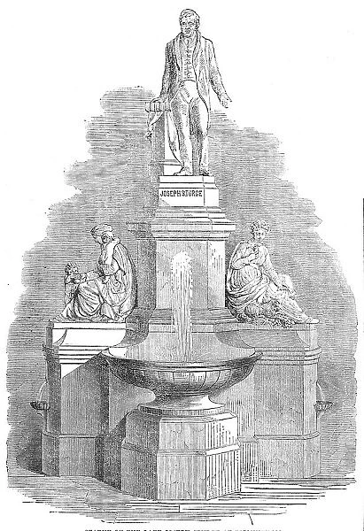 Statue of the late Joseph Sturge at Birmingham, 1862. Creator: Unknown