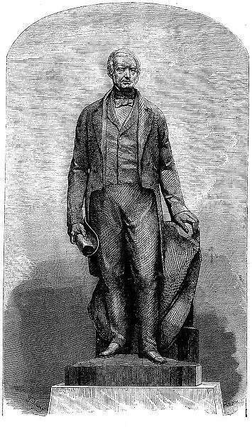 Statue of the Late Mr. Joseph Brotherton, erected in Peel Park, Manchester, 1858. Creator: Walmsly