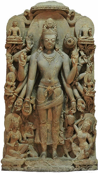 Statue of the twelve-armed Avalokiteshvara, 8th century. Creator: Tibetan Culture