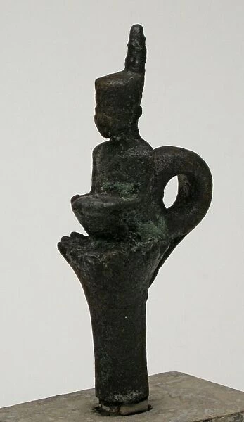 Statuette of the Goddess Neith Sitting on a Lotus, Egypt, Late Period (664-332 BCE)