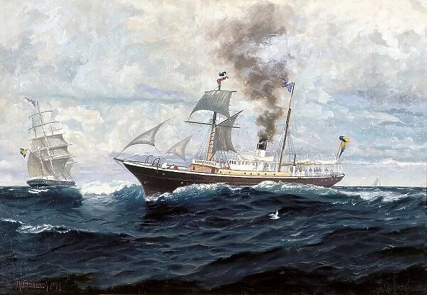 The steamship Gustaf II Adolf, 1899. Creator: Anund Emanuel