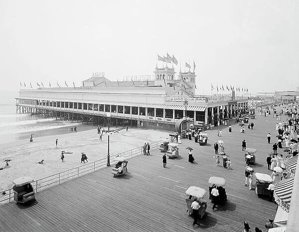 Steeplechase Pier and Boardwalk, Atlantic City, N.J. c.between 1910 and 1920. Creator: Unknown