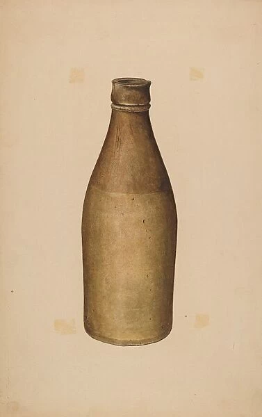 Stoneware Ink Bottle, c. 1940. Creator: Sydney Roberts