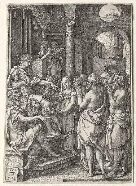 The Story of Susanna: Susanna Accused of Adultery, 1555. Creator: Heinrich Aldegrever (German