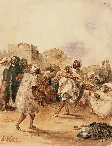 Strolling Players, 1833. Creator: Eugene Delacroix