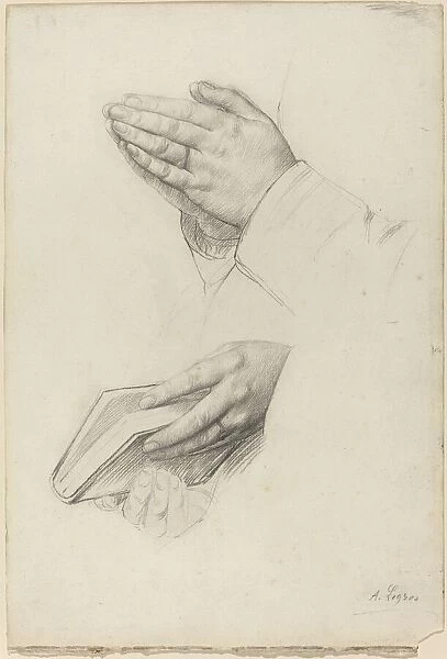 Two Studies of Hands. Creator: Alphonse Legros